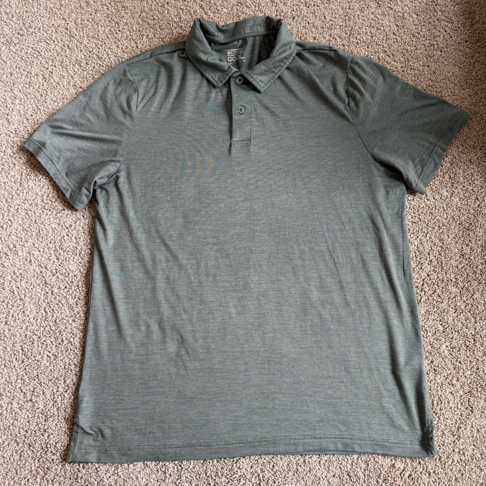 32 Degrees Cool Polo Shirt Golf Lightweight Men’s Large Brown